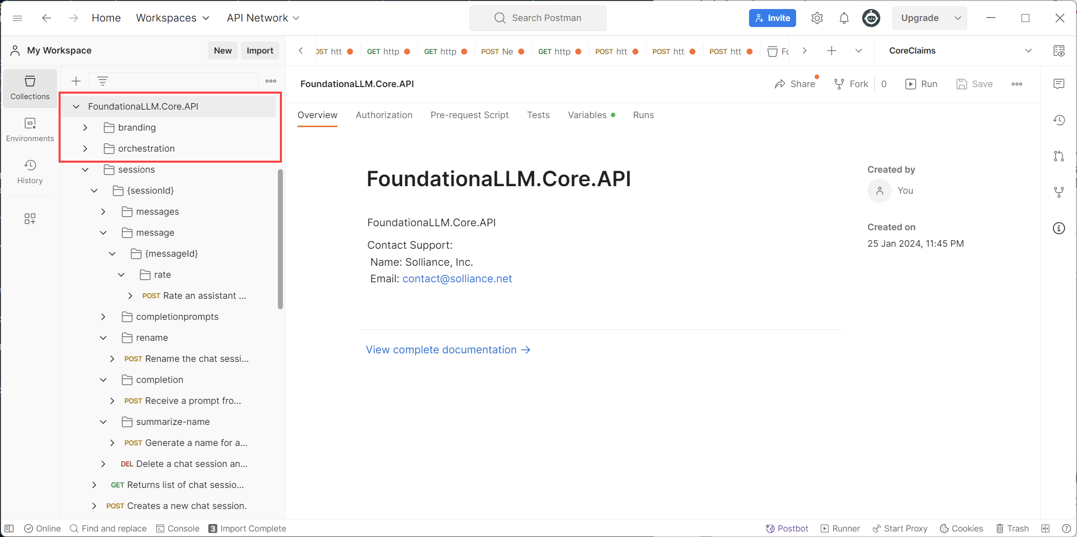 Directly calling the Core API | FoundationaLLM