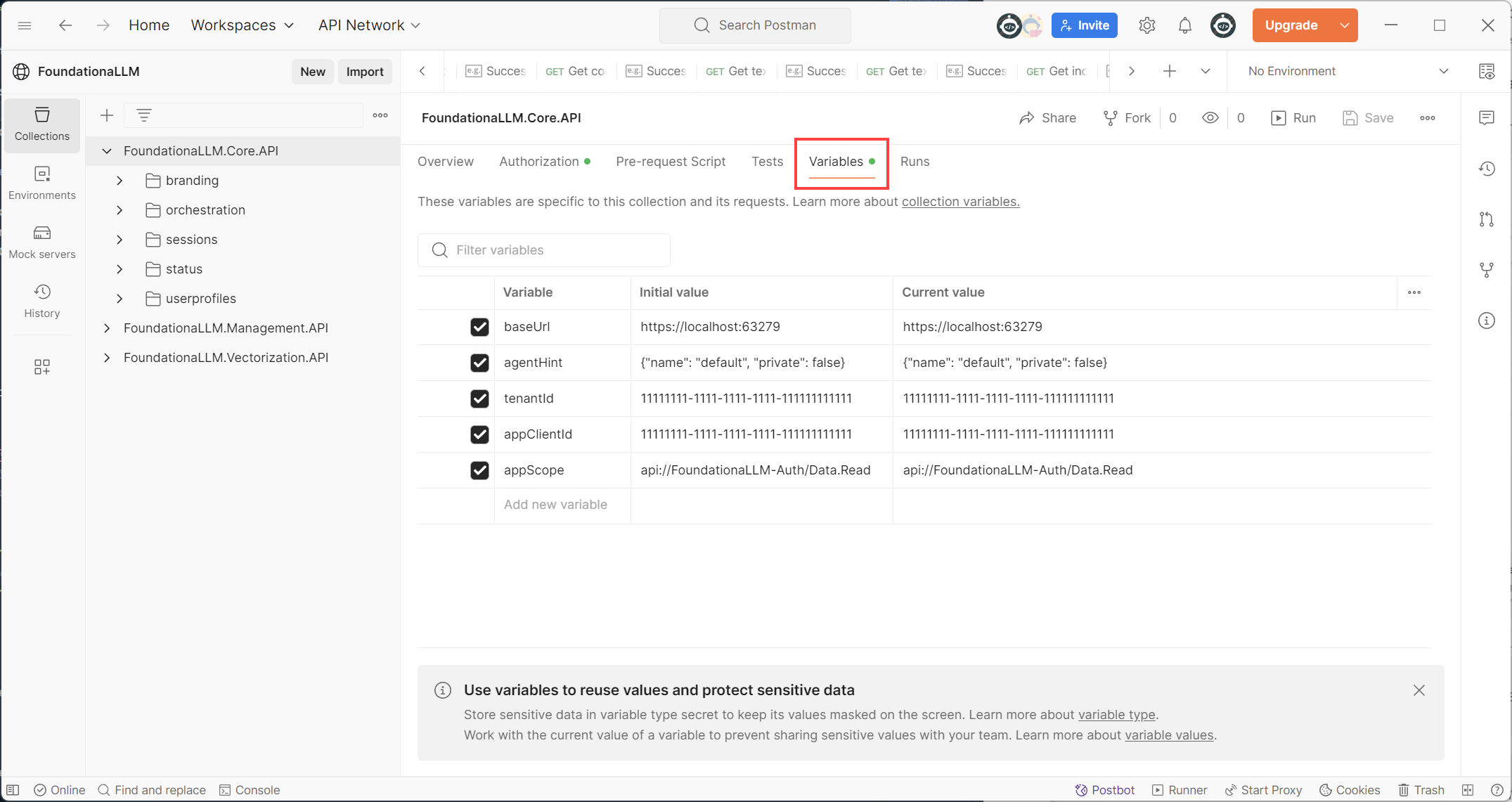Directly calling the Core API | FoundationaLLM