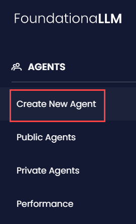 FLLM Create New Agent tab.